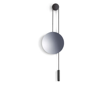 Rise-&amp;-Shine-Wall-Mirror-Burned-Oak-Steel-Weight-Short-White-Background