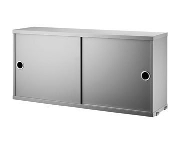 String Skåp med skjutdörrar 78x20 Grå